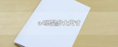 ​a4纸是多大尺寸