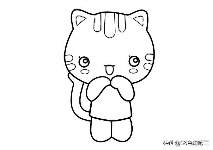 我们一起学猫叫，一起喵喵喵！可爱的儿童简笔画教程，宝妈收藏啦