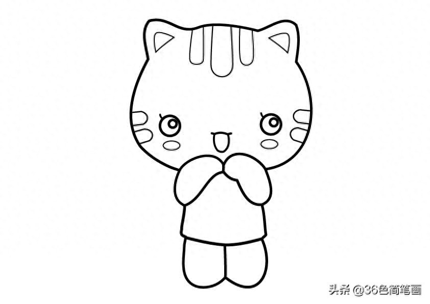 我们一起学猫叫，一起喵喵喵！可爱的儿童简笔画教程，宝妈收藏啦