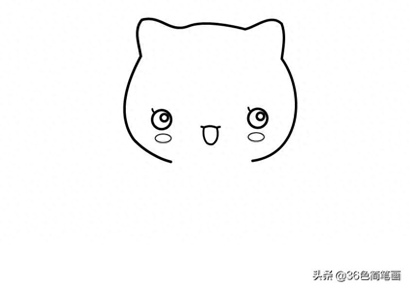 我们一起学猫叫，一起喵喵喵！可爱的儿童简笔画教程，宝妈收藏啦