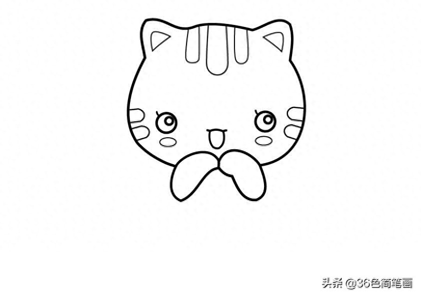 我们一起学猫叫，一起喵喵喵！可爱的儿童简笔画教程，宝妈收藏啦