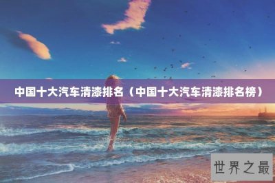 ​中国十大汽车清漆排名（中国十大汽车清漆排名榜）