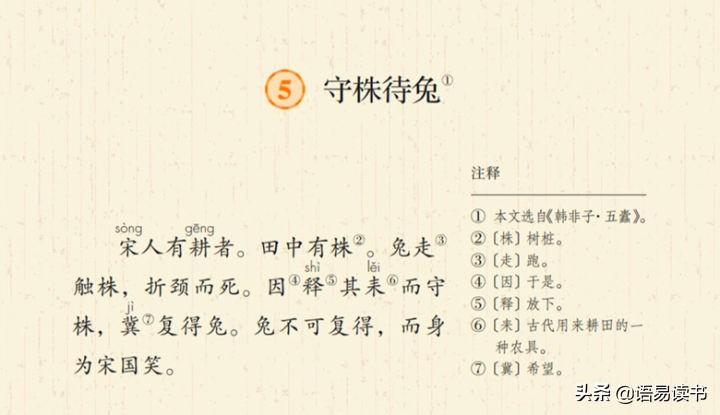 兔不可复得而身为宋国笑的意思_注释译文