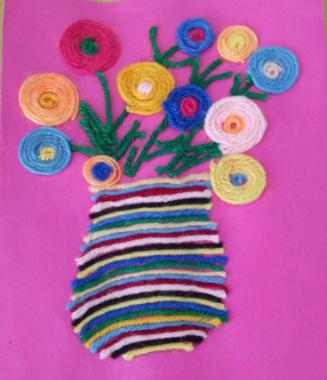 幼儿手工简单毛线贴画(12款超美的毛线贴画)(1)