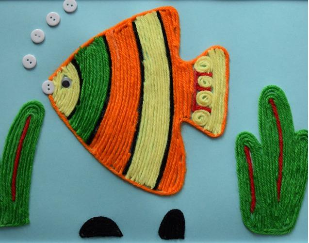 幼儿手工简单毛线贴画(12款超美的毛线贴画)(5)