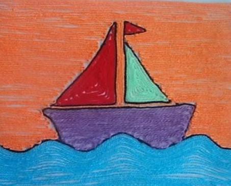 幼儿手工简单毛线贴画(12款超美的毛线贴画)(12)