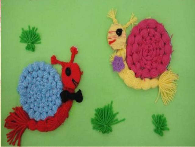 幼儿手工简单毛线贴画(12款超美的毛线贴画)(6)