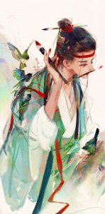 ​眠狼，她的画，带有一种“光”效，中国知名同人界产粮大佬