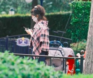 ​赵丽颖带儿子游迪士尼被偶遇 身旁“神秘人”似冯绍峰