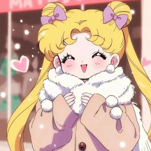 ​冬日下雪美少女战士头像｜月野兔头像