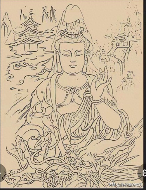 踏龙观音 八旗关公 纹身手稿