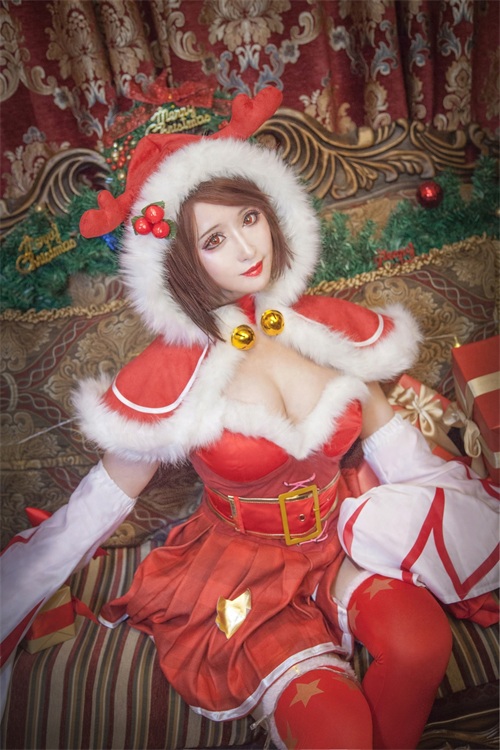 王者荣耀貂蝉圣诞恋歌皮肤cosplay可爱的小姐姐