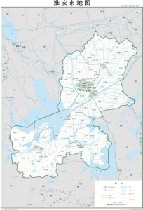 ​江苏省淮安市地图 淮阴 清江浦 洪泽 涟水 盱眙 金湖