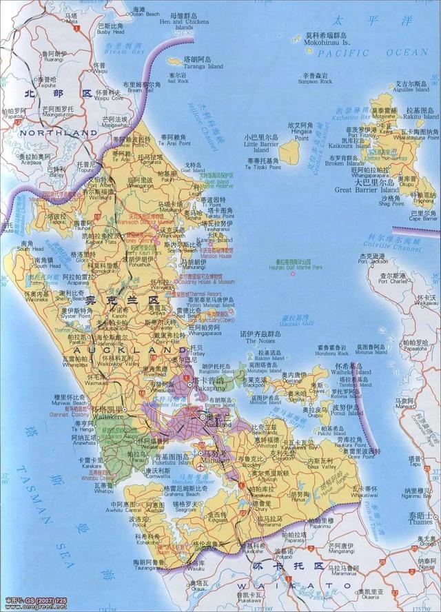 新西兰详细景点地图高清(世界旅游地图揽胜)(3)