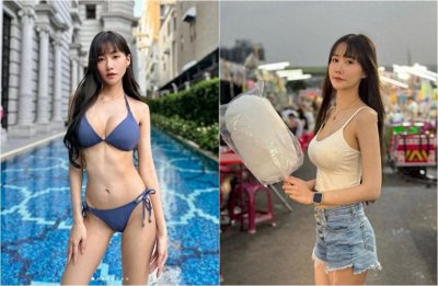 ​美女魔术师穿比基尼表演「眼睛吃糖」